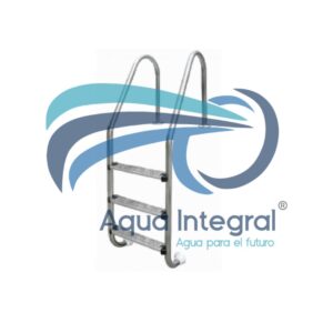 Escalera para piscina emaux 3 pasos en acero inoxidable